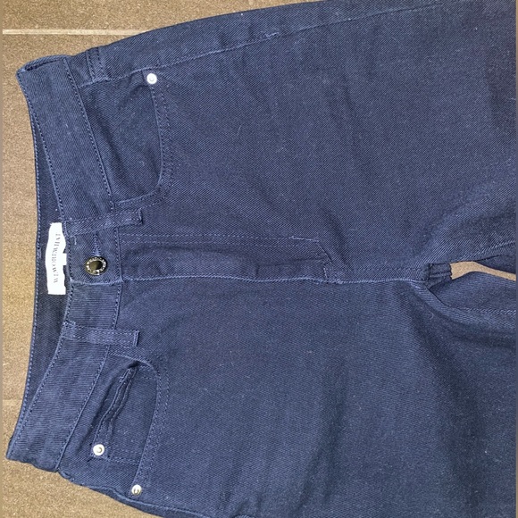 WeWoreWhat High Waist Straight Leg Jeans, Navy, Size 24 - Picture 3 of 6